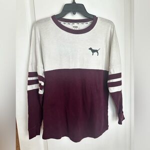 PINK Maroon Long Sleeve Spirit Jersey